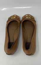 Load image into Gallery viewer, Authentic Tory Burch Womens Brown Leather Ballet Flats Size 6M Worn Stained
