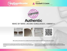 Load image into Gallery viewer, Authentic Marc by Marc Jacobs Women's Gold-Tone White Aviator Sunglasses
