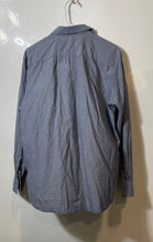 Load image into Gallery viewer, Calvin Klein Mens Blue Cotton Long Sleeve Spread Collar Button-Up Shirt Size M
