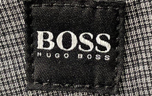 Load image into Gallery viewer, Boss Hugo Boss Mens Gray Black Striped Flat Front Dress Pants Size No Size
