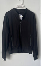 Load image into Gallery viewer, Zara Unisex Black Long Sleeve Stand-Up Collar Full-Zip Bomber Jacket Size L
