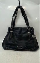 Load image into Gallery viewer, The Sak Womens Black Leather Charm Double Handle Bottom Studs Shoulder Handbag

