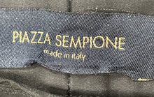 Load image into Gallery viewer, Piazza Sempione Womens Black Flat Front Stretch Pockets Dress Pants Size IT 44
