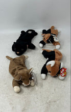Load image into Gallery viewer, Ty Beanie Babies Pounce The Cat Black Panther Plush Toys 4 Pcs With Tags
