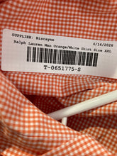 Load image into Gallery viewer, Ralph Lauren Mens Orange White Short Sleeve Custom Fit Button-Up Shirt Size XXL
