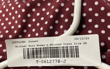 Load image into Gallery viewer, Michael Kors Womens Burgundy Polka Dot Long Sleeve Collared Shirt Dress Size XS
