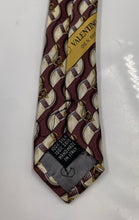 Load image into Gallery viewer, Valentino Mens Multicolor Printed Silk Keeper Loop Adjustable Designer Tie
