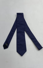 Load image into Gallery viewer, Hugo Boss Mens Blue Geometric Print Silk Keeper Loop Adjustable Pointed Tie
