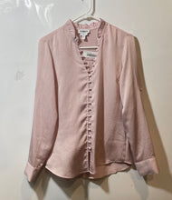 Load image into Gallery viewer, Express Womens Pink Long Sleeve Slim Fit Button Front Portofino Blouse Top Sz S
