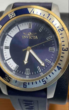 Load image into Gallery viewer, Authentic Invicta Men's Specialty Quartz Gold-Tone Blue Dial Watch
