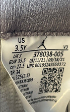 Load image into Gallery viewer, Nike Boys Air Jordan 11 378038-005 Gray Lace-Up Mid Top Sneakers Shoes Size 3.5Y
