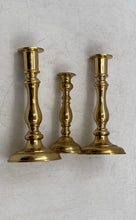 Load image into Gallery viewer, Set Of 3 Pcs Gold-Tone Collectible Home Decor Taper Candlestick Holder
