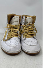 Load image into Gallery viewer, Nike Womens Jordan 1 Retro High OG White Golden Lace-Up Sneaker Shoes Size 8.5
