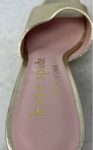 Load image into Gallery viewer, Kate Spade New York Womens Penelope Pink Gold Leather Wedge Slide Sandals Sz 9 B
