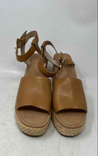 Load image into Gallery viewer, Louise Et Cie Womens Paley Brown Leather Wedge Platform Sandals Size 12M
