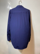 Load image into Gallery viewer, Bugatchi Mens OoohCotton Tech Blue 8 Way Stretch Button-Up Shirt Size Large
