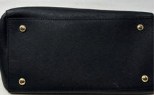 Load image into Gallery viewer, Michael Kors Womens Black Saffiano Leather Bottom Studs Domed Satchel Handbag

