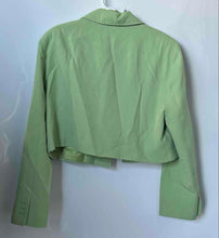 Load image into Gallery viewer, Zara Womens Green Long Sleeve Welt Pocket Open Front Cropped Blazer Jacket Sz XL
