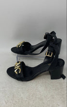 Load image into Gallery viewer, Michael Kors Womens Black Gold Open Toe Ankle Strap Sandals Size 8M

