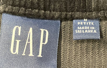 Load image into Gallery viewer, Gap Womens Black Corduroy Stretch Wide-Leg Trouser Pants Size 8 Petite
