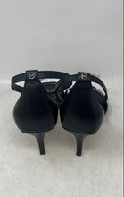 Load image into Gallery viewer, Michael Kors Womens Jaida Black Open Toe Kitten Ankle Strap Heels Size 8.5M
