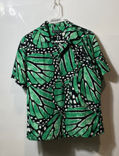 Load image into Gallery viewer, INC International Concepts Mens Green Black Butterfly Print Button-Up Shirt Sz S
