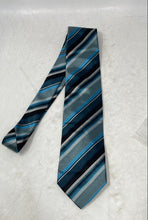 Load image into Gallery viewer, Hugo Boss Mens Multicolor Striped Silk Keeper Loop Adjustable Pointed Tie
