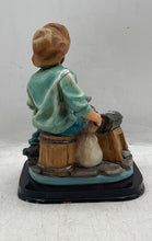 Load image into Gallery viewer, Unbranded Man With Beard Sitting By Campfire Decorative Collectible Figure
