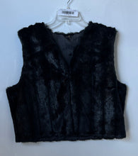 Load image into Gallery viewer, Unbranded Womens Black Sleeveless V-Neck Bodywarmer Fluffy Vest Size XL
