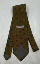 Load image into Gallery viewer, Giorgio Armani Cravatte Mens Brown Geometric Print Silk Designer Tie
