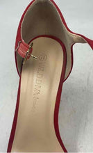 Load image into Gallery viewer, Wild Diva Lounge Womens Red Block Heel Platform Ankle Strap Sandals Size 7.5
