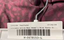 Load image into Gallery viewer, Lululemon Womens Wine Floral Pull On Elastic Waist Skinny Ankle Leggings Size 4
