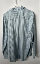 Load image into Gallery viewer, Calvin Klein Mens Green Striped Long Sleeve Collared Button-Up Shirt Size Large

