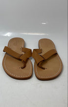 Load image into Gallery viewer, Caruso Womens Brown Leather Open Toe Slip-On Flat Thong Sandals Size EUR 41
