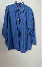 Load image into Gallery viewer, DKNY Mens Blue Long Sleeve Point Collar Regular Fit Dress Shirt Size 16.5 32/33
