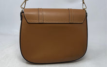 Load image into Gallery viewer, Unbranded Womens Brown Leather Adjustable Strap Flap Crossbody Purse
