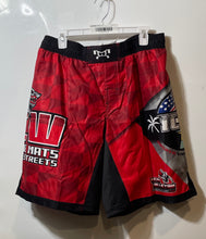 Load image into Gallery viewer, My House Mens Multicolor Printed Drawstring Elastic Waist MMA Shorts Size AXL
