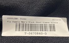 Load image into Gallery viewer, Fly Supply Mens Black Cotton Short Sleeve Pullover Hoodie Size Medium

