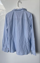 Load image into Gallery viewer, Tommy Hilfiger Mens Blue Striped Long Sleeve Collared Button-Up Shirt Size XL
