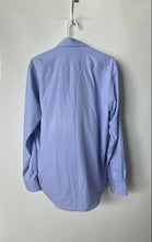 Load image into Gallery viewer, Nautica Mens Blue Long Sleeve Collared Slim Fit Dress Shirt Size L 16-16.5 34/35
