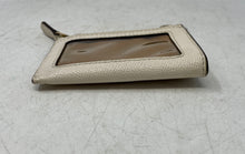 Load image into Gallery viewer, Coach Womens Beige Leather Logo Zipper ID Card Slot Mini Coin Wallet
