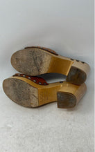 Load image into Gallery viewer, UGG Womens Brown Beige Block Leather Open Toe Studded Heel Slide Sandals Sz 7.5B
