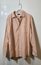 Load image into Gallery viewer, Banana Republic Mens Orange Plaid Cotton Non-Iron Classic Fit Dress Shirt Sz XL
