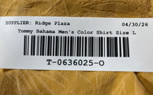 Load image into Gallery viewer, Tommy Bahama Mens Mustard Yellow Leaf Print Short Sleeve Button-Up Shirt Size L
