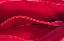 Load image into Gallery viewer, Abraham &amp; Straus Womens Red Animal Print Leather Crossbody Purse
