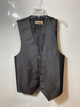 Load image into Gallery viewer, After Hours Mens Black Geometric Back Adjustable Belt Six-Button Vest Sz M 39/41

