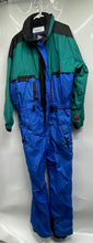 Load image into Gallery viewer, Cornice Mens Blue Green Black Light Fill Winter One-Piece Ski Snowsuit Size M
