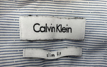 Load image into Gallery viewer, Calvin Klein Mens Light Blue Slim Fit Long Sleeve Collared Dress Shirt Size L

