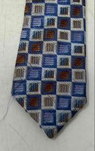 Load image into Gallery viewer, Serica Mens Multicolor Gridded Geometric Print Silk Adjustable Pointed Tie
