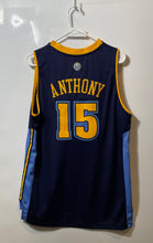 Load image into Gallery viewer, Reebok Boys Blue Denver Nuggets Carmelo Anthony #15 NBA Basketball Jersey Sz XL
